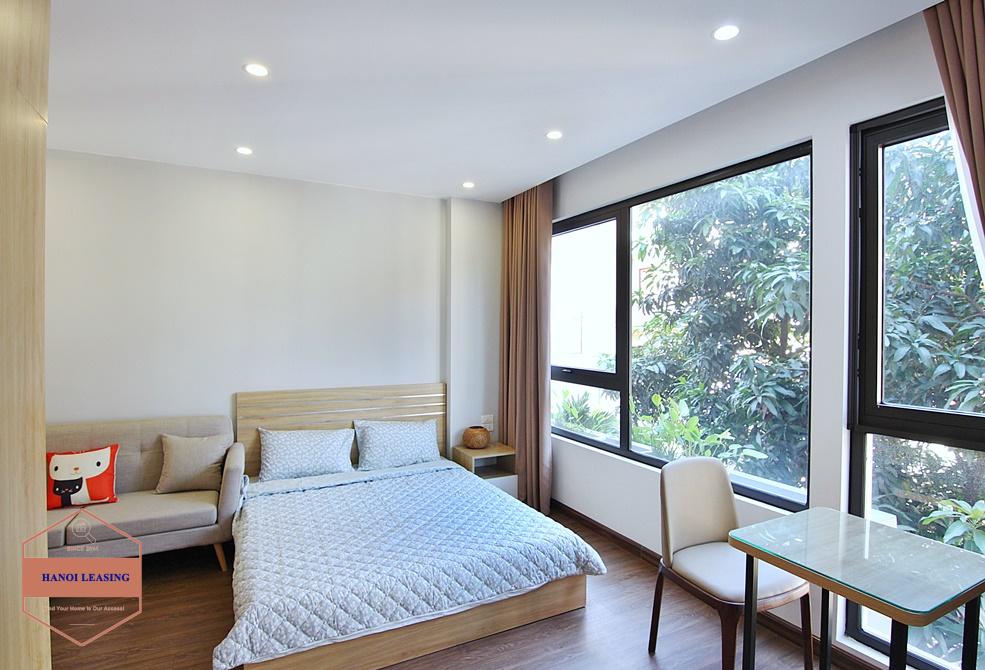 A bright and cheap studio apartment for rent in To Ngoc Van, Tay Ho, Ha Noi