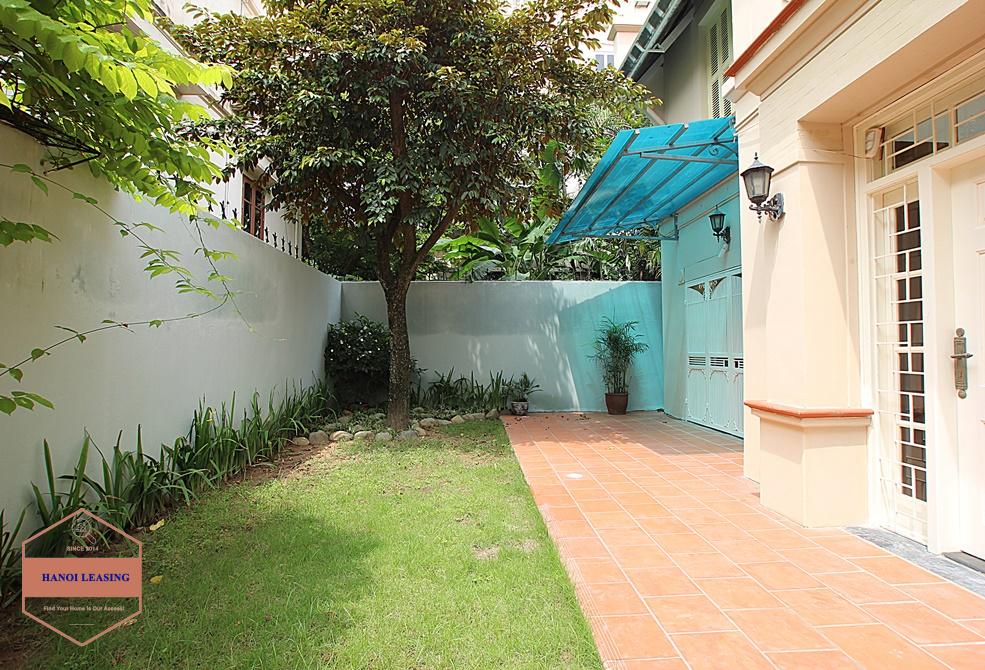 Charming house with nice garden and yard for lease in Tay Ho area.