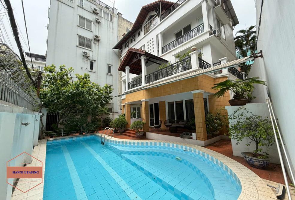 Beautiful house with outside swimming pool for rent in Tay Ho District