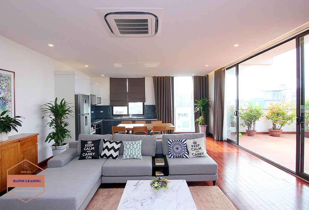 A luxury and modern 02 bedrooms apartment with big balcony for rent in Tay Ho area. 