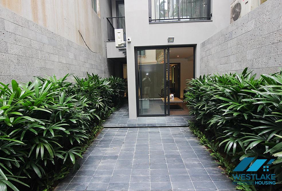 Luxury one bedroom apartment with nice courtyard for rent in Dang Thai Mai area, Tay Ho District