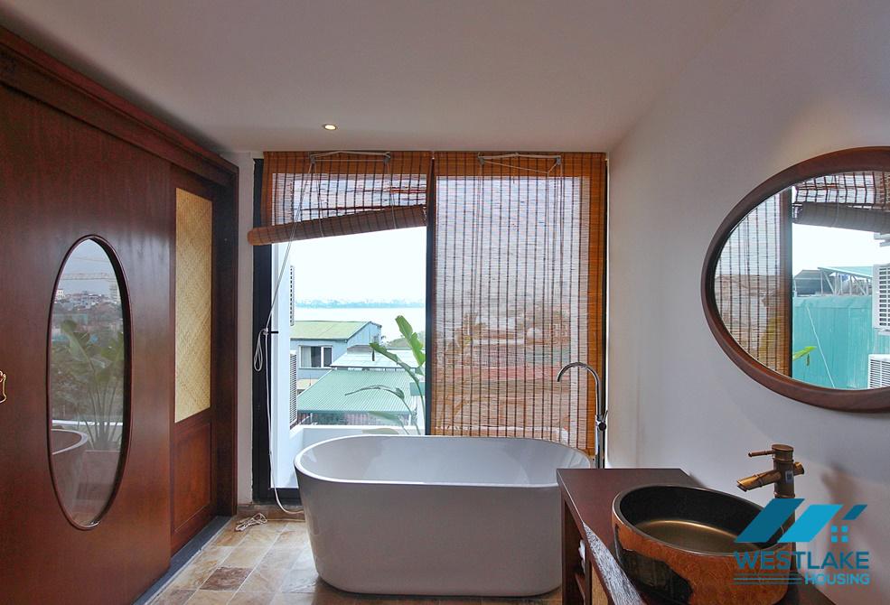 Asian contemporary design 2 BR PENTHOUSE for rent in the heart of Tay Ho, Hanoi