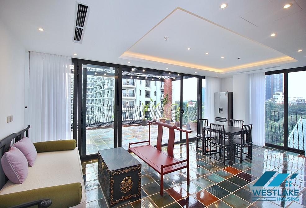 Unique 2 bedroom apartment with huge balcony in Dang thai mai, Tay ho