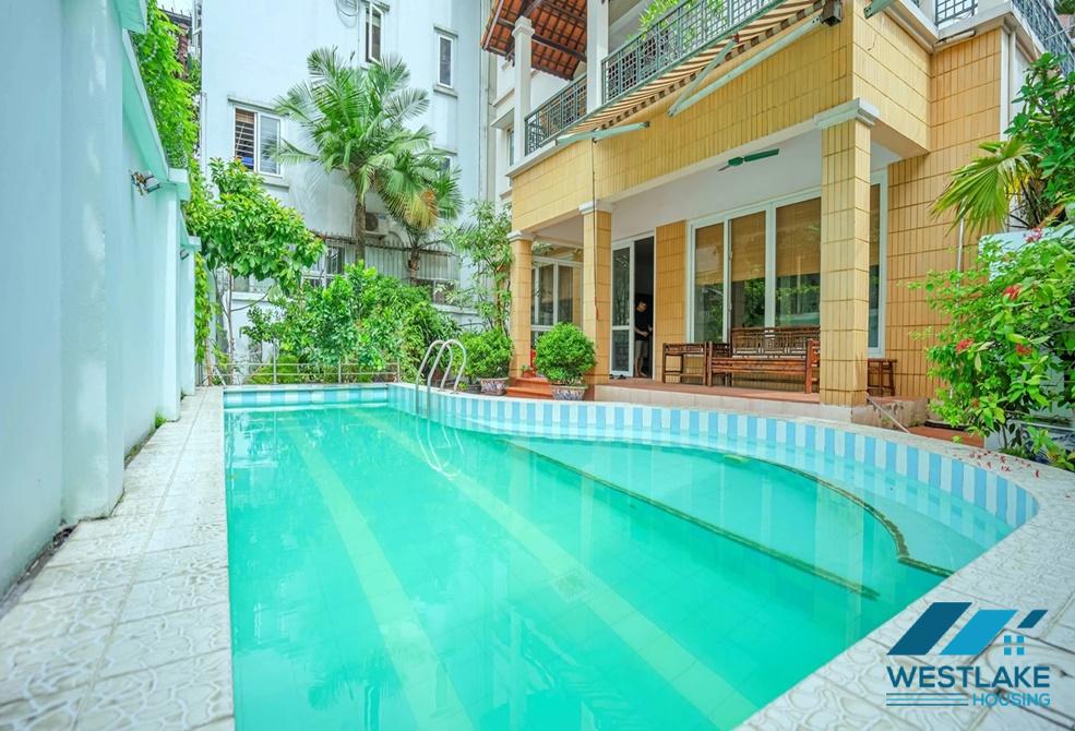 Nice house with outside swiming pool for rent in Tay Ho, Ha Noi