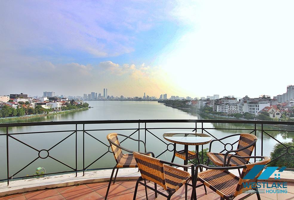 Serviced apartment with 3 bedrooms on the lake for rent in Westlake area - Tay Ho, Hanoi
