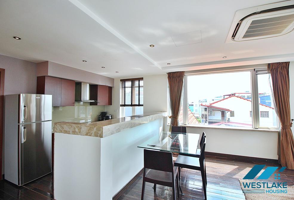  Lake view 1 bedroom apartment with huge balcony for rent in Quang An, Tay Ho