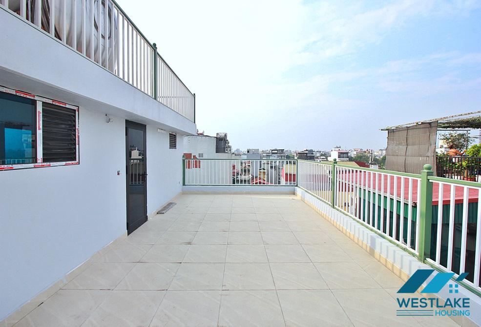 Large balcony one bedroom apartment for rent in Yen Phu area, Tay Ho, Ha Noi