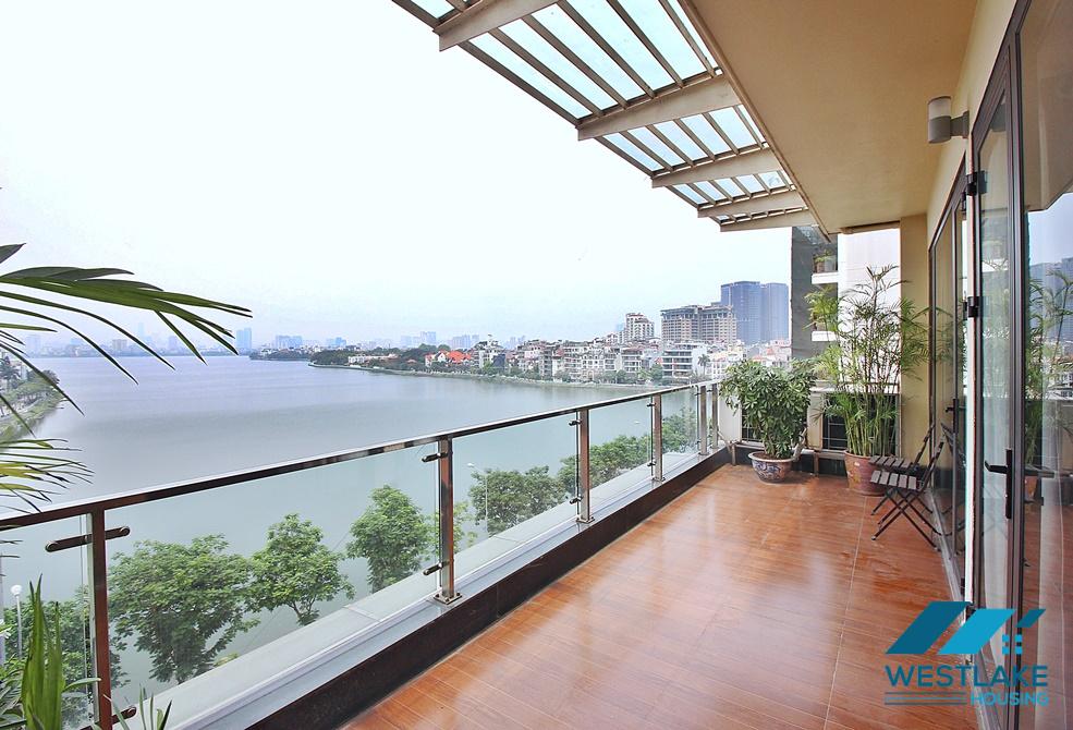 Căn Hộ 3 Phòng Ngủ Ban Công Rộng Đẹp, Thoáng View Hồ Cho Thuê Tại  Xuân Diệu, Tây Hồ