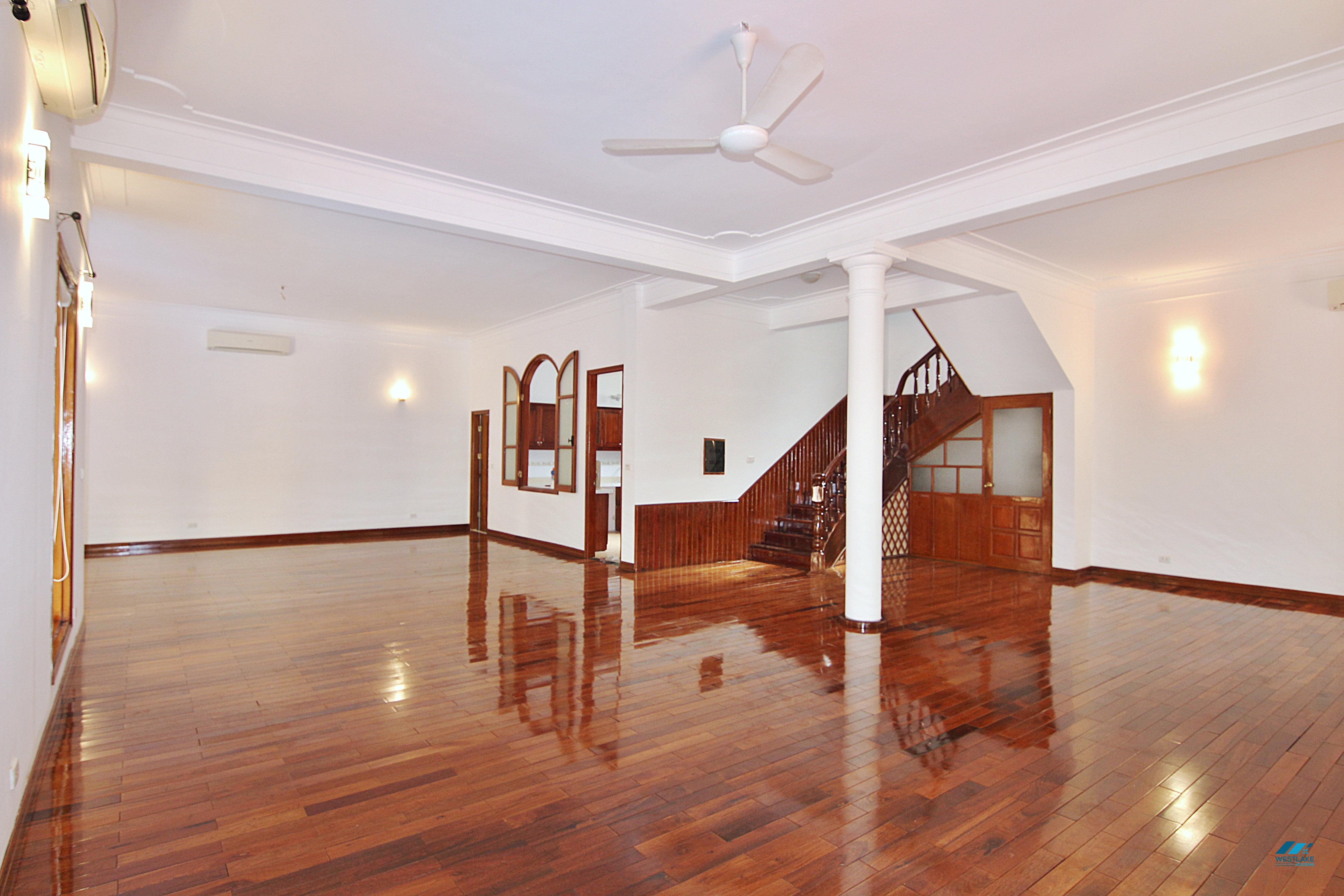 Large five bedrooms house with big yard and private swimming pool for rent in Tay Ho, Ha Noi
