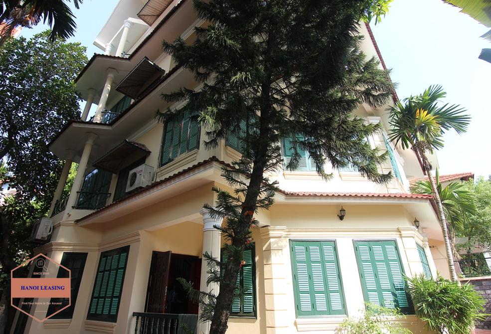 French style, unfurnished house for rent in To Ngoc Van, Tay Ho, Hanoi