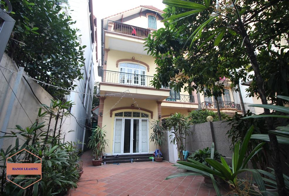House with large yard and balconies for rent on To Ngoc Van, Tay Ho, Hanoi