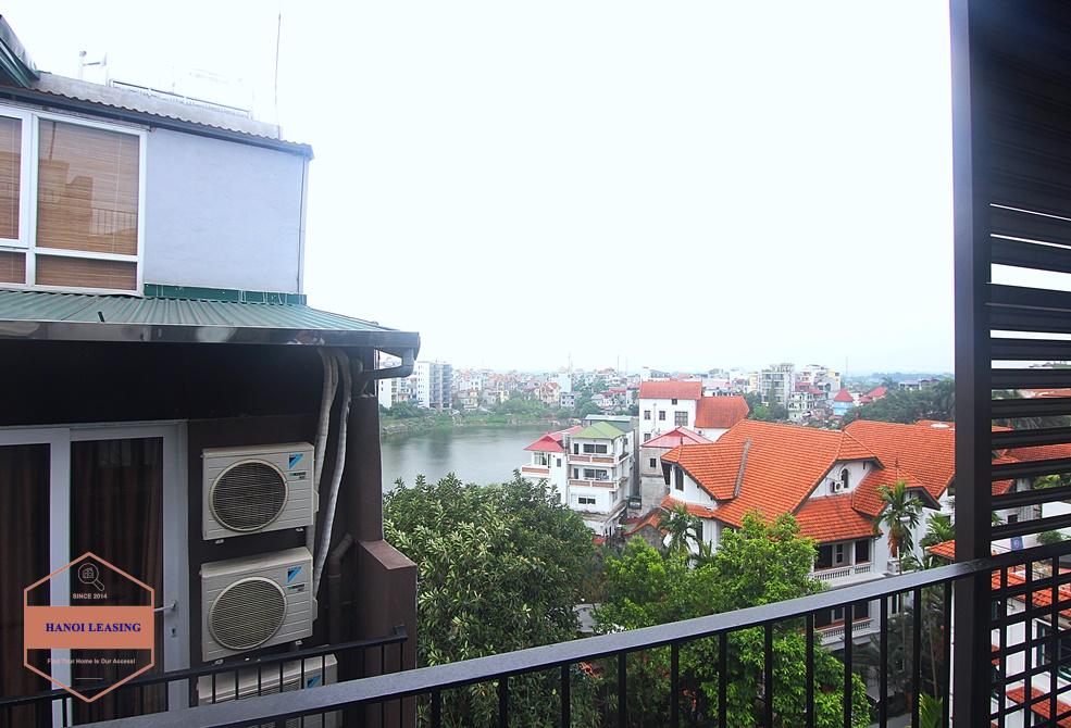 New lake view one bedroom apartment for rent in To Ngoc Van st, Tay Ho district, Hanoi