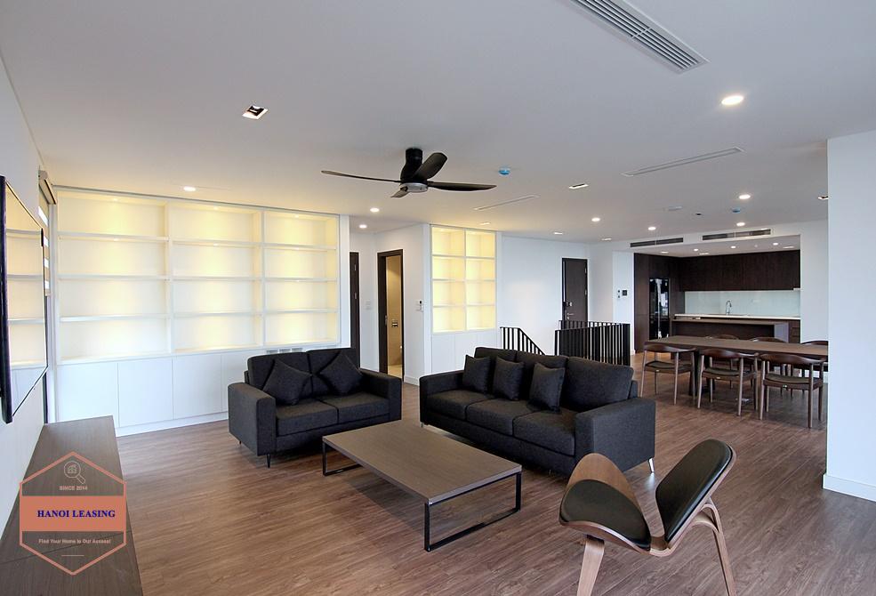 A premium 3 bedroom and working room apartment with lake view for rent on To Ngoc Van, Tay Ho