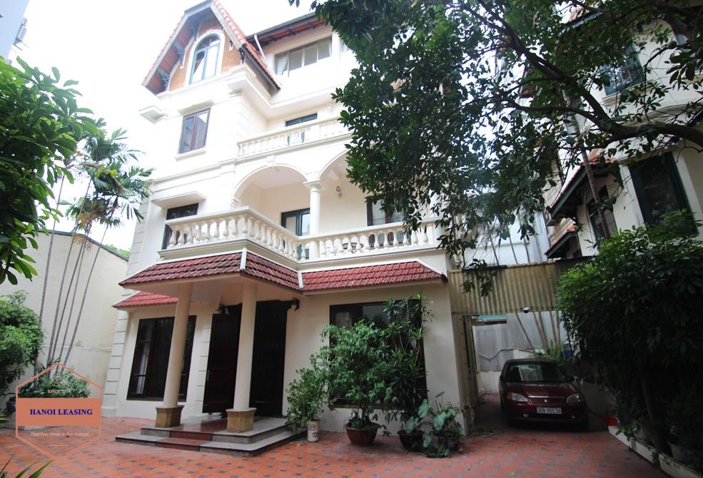 Charming house with nice design and big yard for rent in To Ngoc Van, Tay Ho, Hanoi