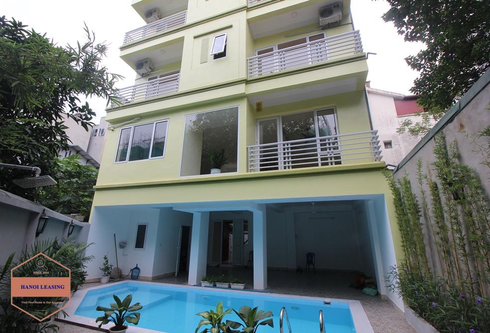 Beautiful new house for rent in Tay Ho back yard swimming pool