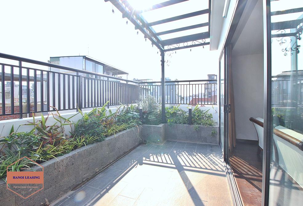 High-end 3 beds apartment with pretty terrace for rent in To Ngoc Van st, Tay Ho High-end 3 beds apartment with pretty terrace for rent in To Ngoc Van st, Tay Ho