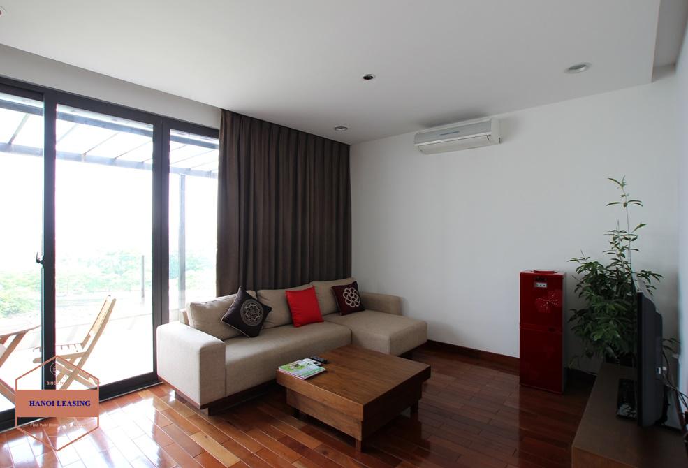 Lake view, large balcony 2 bedrooms for lease on Dang Thai Mai, Tay Ho, Hanoi