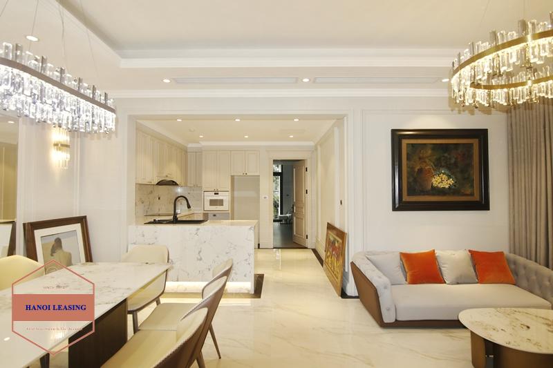 Modern apartment with 3 beds for rent in Tran Xuan Soan street