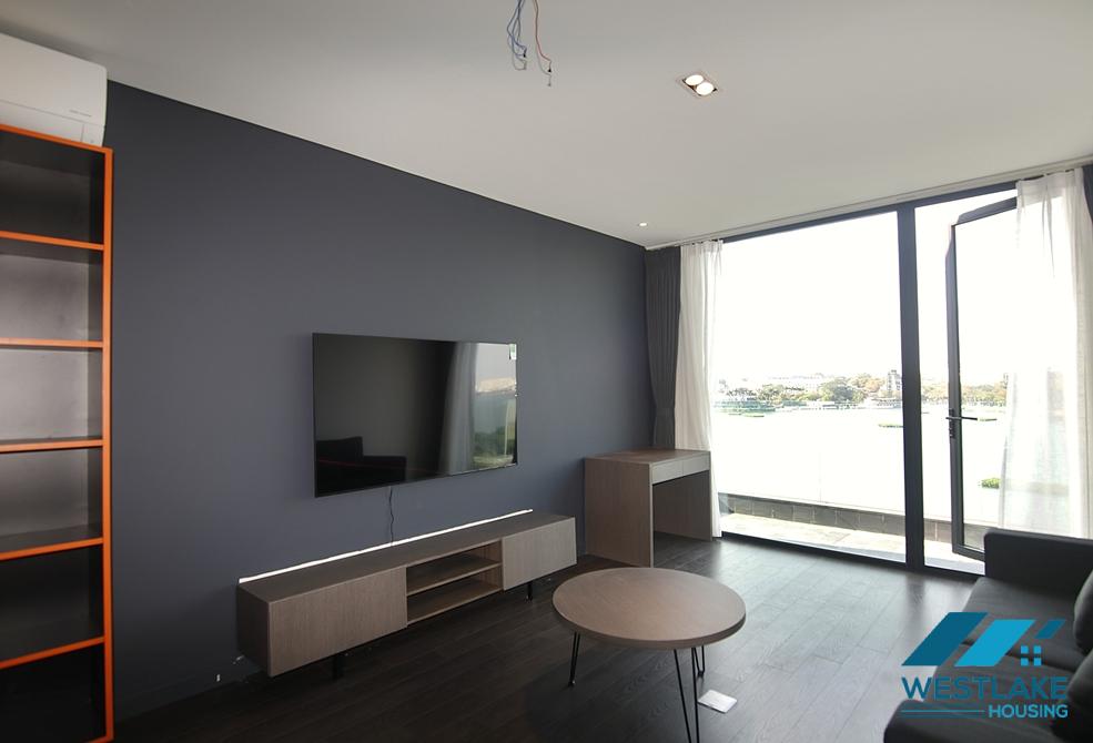 Duplex 1 bedroom apartment with lakeview for rent in Truc Bach area